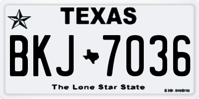 TX license plate BKJ7036