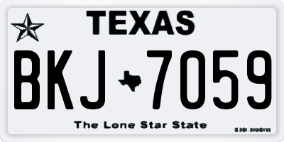 TX license plate BKJ7059
