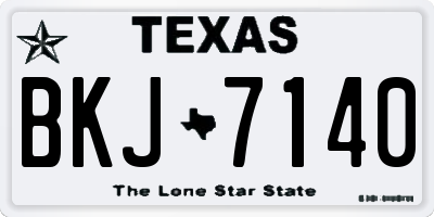 TX license plate BKJ7140