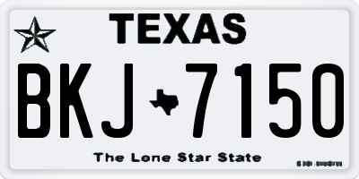 TX license plate BKJ7150