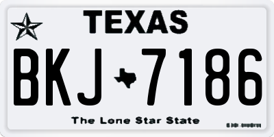 TX license plate BKJ7186
