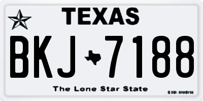 TX license plate BKJ7188