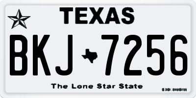 TX license plate BKJ7256