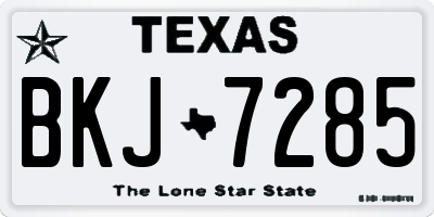 TX license plate BKJ7285