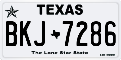 TX license plate BKJ7286