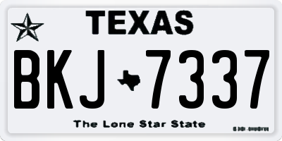 TX license plate BKJ7337