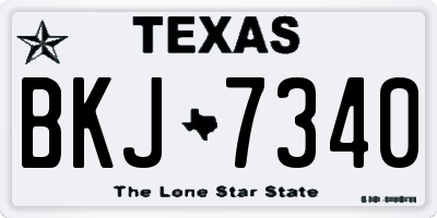 TX license plate BKJ7340