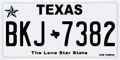 TX license plate BKJ7382