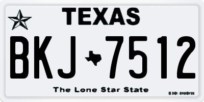 TX license plate BKJ7512