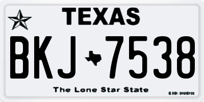 TX license plate BKJ7538
