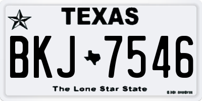 TX license plate BKJ7546