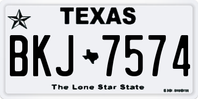 TX license plate BKJ7574