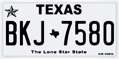 TX license plate BKJ7580