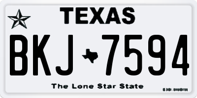 TX license plate BKJ7594