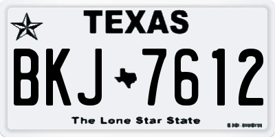 TX license plate BKJ7612