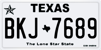 TX license plate BKJ7689