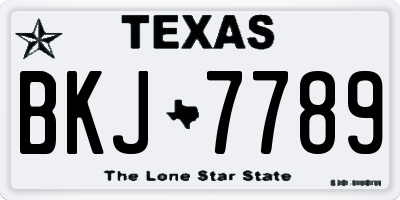 TX license plate BKJ7789