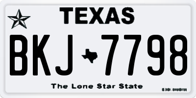 TX license plate BKJ7798