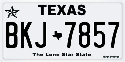 TX license plate BKJ7857