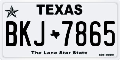 TX license plate BKJ7865