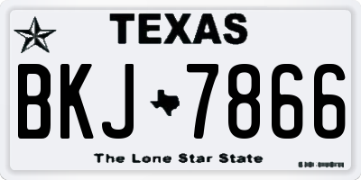 TX license plate BKJ7866