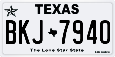 TX license plate BKJ7940
