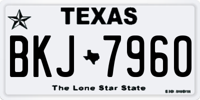 TX license plate BKJ7960