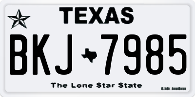 TX license plate BKJ7985