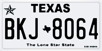 TX license plate BKJ8064