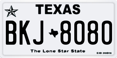 TX license plate BKJ8080