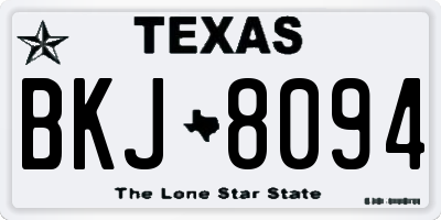 TX license plate BKJ8094