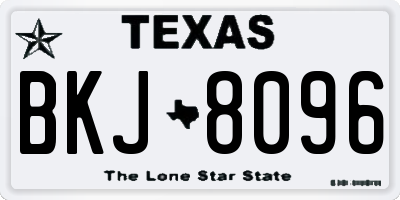 TX license plate BKJ8096