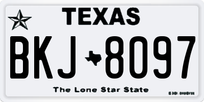 TX license plate BKJ8097