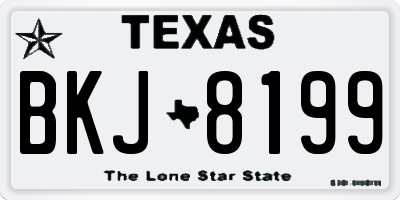 TX license plate BKJ8199