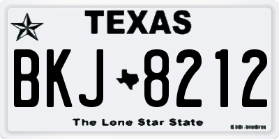 TX license plate BKJ8212