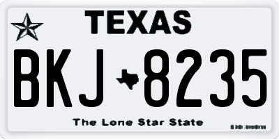 TX license plate BKJ8235