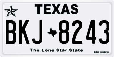 TX license plate BKJ8243
