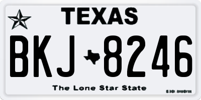 TX license plate BKJ8246