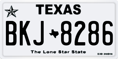 TX license plate BKJ8286