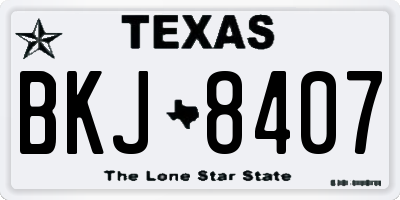 TX license plate BKJ8407