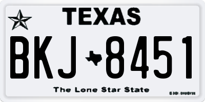 TX license plate BKJ8451