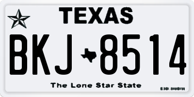 TX license plate BKJ8514