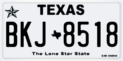 TX license plate BKJ8518