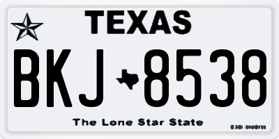 TX license plate BKJ8538