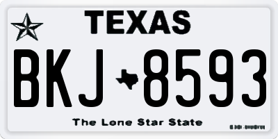 TX license plate BKJ8593