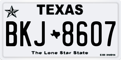 TX license plate BKJ8607