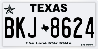 TX license plate BKJ8624