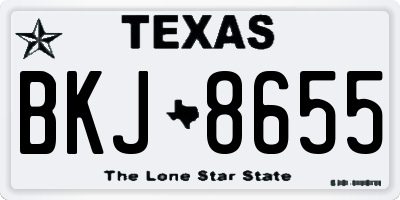 TX license plate BKJ8655