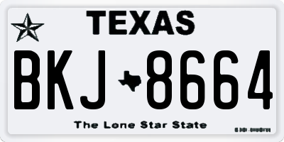 TX license plate BKJ8664