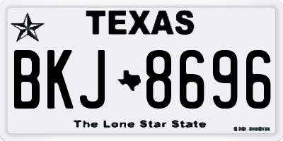 TX license plate BKJ8696